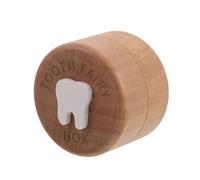 GARVALON Wooden Tooth and Hair Keepsake Box for Boys and Practical Lost Tooth Storage Nursery Souvenir Box