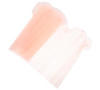 GARVALON Wrinkle Mesh Flower Bouquet Wrap with Pearl Edge Semitransparent Corrugated Floral Packaging for Wedding Party DIY Crafts Breathable Wave Mesh Keeps Flowers Fresh Elegant Bouquet