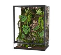 Garvee 129L Reptile Vivarium, Reptile Tank, Snake Enclosure with Double Hinge Door & Top Screen Ventilation, Anti-Escape Transparent Reptile Enclosure for Bearded Dragon, Ball Python, Snake
