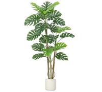 Garvee 180cm Lifelike Artificial Monstera Plant in White Pot