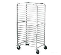 Garvee - 20 Tier Aluminium Bread Rack with Lockable Wheels Mobile Cooler Trolley 20 x 26 x 70 inches (W x D x H) Kitchen