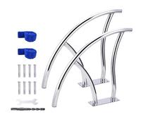 Garvee 30" x 30" Stainless Steel Pool Handrail (2 PCs), 350Lbs Load Capacity, Quick Mount Base Plate & Complete Mounting Accessories