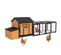 Garvee 3m Wooden Chicken Coop with Large Run & Nesting Box, Fox-Proof | Hen House for 4-6 Chickens, Weatherproof Outdoor Poultry Cage, Duck House & Rabbit Hutch, Slide-Out Tray, 120" (305cm)