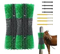 Garvee 4-Pack Large Livestock Grooming & Massage Brushes: Relieves Itching, Promotes Healthy Coats, Easy to Install, Ideal for Horses, Cows, Goats, Sheep & Pigs, Stable & Barn Essential