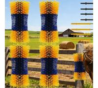 Garvee 4 pcs Livestock Scratching Brush, Horse Brush with Screws, Cow Scratcher, for Back Itch Relief & Keep Cleaning, Grooming Scratching for Horse, Cattle Supplies, Yellow