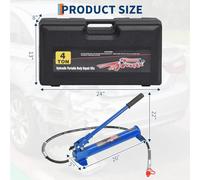 Garvee 4-Ton Porta Power Hydraulic Jack Kit, Heavy-Duty Auto Body Frame Repair Tool with 4.6 ft/1.4 m Oil Hose, Hydraulic Ram & Pump, Secure Storage Case for Car, Truck, Van, Farm, Garage & Mechanic