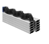 Garvee 40m Greenhouse Lock Channel and Wiggle Wire Kit, 20-Pack 2m Heavy Duty Galvanised Steel u-Channel & PVC Coated Spring Wires for Polytunnel Cover, Shade Cloth & Netting
