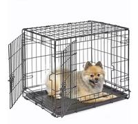 Garvee 42 Inch Dog Crate, Portable Dog Crate with Slide Out Tray, Top & Front Door, Folding Small Critter Cage for Dog, Cat, Bunny, Ferret, Chinchilla, Cat, Rat