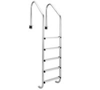 Garvee 5-Step Swimming Pool Ladder, Premium 304 Stainless Steel Pool Steps with Ergonomic Handrails, Anti-Slip Heavy Duty Inground Pool Stairs, 120kg Capacity Safety Entry for Garden Commercial Pools