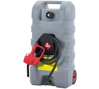 Garvee 60L Fuel Caddy on Wheels w/Pump 3 m Hose for Petrol Diesel Gasoline | Portable Heavy Duty Storage Tank with Siphon Hose for Refuelling Boats, Generators, Tractors, and Lawn Mowers
