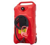 Garvee 60L Fuel Caddy on Wheels with Pump 3 m Hose for Petrol Diesel Gasoline
