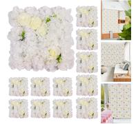 Garvee Artificial Luxury Flower Wall Panel, 12 Pcs Gorgeous 3D Silk Floral Backdrop for Wedding, Baby Shower, Party Photo Booth Birthday and Home Decor, Quick Assembly Storage 15"X15"