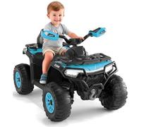 Garvee Children's Electric Quad 12 V 4 Wheel Offroad Vehicle with Remote Control, 2 Motors, LED Headlight, Music, Wireless Connection, USB, Suspension, Light Flag