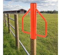 Garvee Fence Post Rammer, Heavy Duty Fence Post Driver Rammer with Dual-Handle Design & Vertical Piling Function, 5.4kg Hand Post Pounder with Easy-Grip Handles for u Channel, Wooden Post