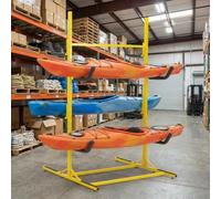 Garvee Freestanding Kayak Storage Rack, 4-Tier Heavy-Duty Kayak Stand for Garage, Holds 4-6 Kayaks Canoe & SUP, 240kg Load Steel Indoor Outdoor Storage System, Alternative to Kayak Roof Rack