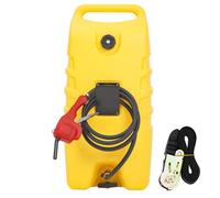 Garvee Fuel Caddy, 53L Portable Gas Tank Container with Manual Fuel Transfer Pump, Petrol Storage Can on-Wheels with 3 M Delivery Hose, Diesel Canister for Cars Trucks ATVs Lawn Mowers Boats - Yellow