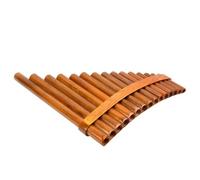 Garvee Handmade Adjustable 15-Pipe Pan Flute in G Key - Natural Bamboo, Traditional Chinese Folk Wind Instrument - Distinctive Gift for Musicians, Music Lovers - Left Hand