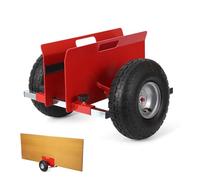 Garvee Heavy Duty Panel Dolly, 270kg Weight Capacity Adjustable Drywall Mover with 10" Inflatable Wheels, Clamp Trolley Moving Cart for Doors Drywall All-Terrain Material Handling & Slab Transport -B