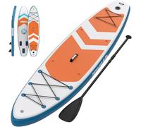 Garvee Inflatable Stand Up Paddle Board, 323cmx81cm SUP Board with Carry Bag, Pump & Premium Accessories, Great Stability and Resistance Paddle Board for Youth & Adults of All Skill Levels - Orange