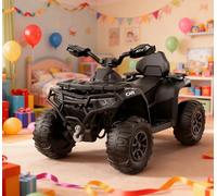 Garvee Kids Electric Quad Bike 12v, Ride on Car ATV Toy, with Remote Control, Music, LED Lights, Bluetooth, Ride on Car Quad for Boys Girls, Black