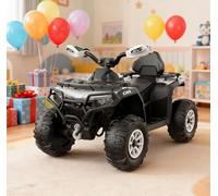 Garvee Kids Electric Quad Bike 12v, Ride on Car ATV Toy, with Remote Control, Music, LED Lights, Bluetooth, Ride on Car Quad for Boys Girls, White