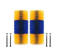 Garvee Livestock Scratching Brushes for Horses, Cattle, Sheep, Goats & Pigs - Full-Body Massage Grooming Kit - Relieves Back Itch, Durable Plastic & Nylon - Set of 2 - Blue and Yellow