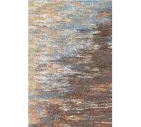 Garvee Modern Abstract Area Rug - Washable, Non-Slip, Soft Pearl Soft, Durable Polyester - Easy Care, Low Pile Carpet for Living Room, Bedroom, Office - Blue Brown, 120x170cm