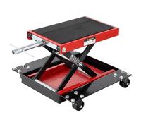 Garvee Motorcycle Scissor Lift Jack, 500KG Capacity Motorcycle Lift with Anti Slip Wide Deck, 8-34cm Height Adjustable Heavy Duty Steel Hoist Crank Center Stand for ATVs Dirt Bikes Repair MaintenanceG