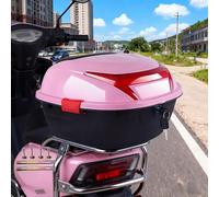 Garvee Motorcycle Top Box with 32l Volume, Motorbike Tail Box, with Secure Lock & Large Reflector, for Motorcycles, Scooters, Mopeds, Pink
