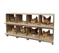 Garvee Nesting Boxes for Chicken Coop, Wooden Chicken Nesting Box for Poultry, Chicken Coop for Egg Collection, 8 Compartments Laying Eggs Nest Box Floor Stand/Wall-Mounted for Chickens, Hens, Ducks