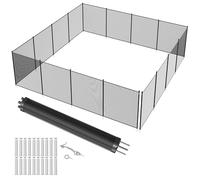 Garvee Removable Mesh Pool Safety Fence for Inground & Above Ground Pools - Durable PVC, Easy DIY Install, Protects Kids & Pets, Stainless Steel Feet - 4x48FT