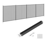 Garvee Removable Mesh Pool Safety Fence for Inground & Above Ground Pools - Durable Synthetic Sheet PVC, Easy DIY Install, Protects Kids & Pets, Stainless Steel Feet - 4x12FT