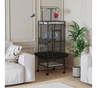 Garvee Rolling African Grey Parrot Cage, Large Bird Cage with Rolling Stand, Play Top & Stainless Steel Bowls, Lovebird Finch Cage for Mini Macaw Cockatoo Cockatiels Small Quaker Sun Conure