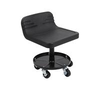 Garvee Rolling Stool, Heavy Duty Mechanic Roller Seat, 44-57cm Adjustable Height Garage Stool with Tool Storage Tray, 136kg (300 Lbs) Capacity, Padded Ergonomic Chair on 360° Swivel Castors