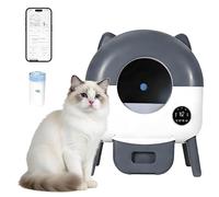 Garvee Self Cleaning Cat Litter Tray, 3 Safety Protect Automatic Cat Litter Box with APP Control, 76L Capacity 15 Days Hands Free & Odor-Free Trash Bags, Instant Cleaning Smart Robot for Multiple Cats