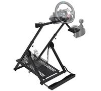 Garvee Sim Racing Wheel Stand, Adjustable Cockpit for Logitech, Thrustmaster & Fanatec, Foldable L-Type Design with Gear Shifter Mount, Compatible with PS5, Xbox & PC Gaming