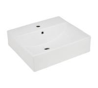 Garvee Square Ceramic Vessel Basin, Thin Edge, Countertop or Wall Mount