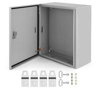 Garvee Steel Electrical Box, Lockable Junction Box with Keys, IP66 Weatherproof Electrical Enclosure with Mounting Plate, Wall-dmounte Nema Enclosure For Wiring & Outdoor Application 50x40x25cm