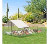 Garvee Walk in Chicken Run 3m x 6m x 2m, Large Metal Chicken Run Coop w/Waterproof & UV-Proof Roof, Heavy Duty Galvanised Steel Walk-in Hen House, Predator-Proof Outdoor Enclosure Pen for Rabbit Duck