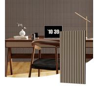 Garvee Wood Slat Acoustic Panels, 3D Fluted Sound Absorbing Panels for Wall & Ceiling, Natural Wood Finish, Decorative Soundproofing Wall Panel, Easy DIY Install, 4 Pack (120cm x 60cm)