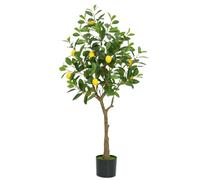 GarveeHome 120/150 cm Artificial Lemon Tree, Artificial Silk Plant, Lemon Tree Artificial Trees in Pot for Interior Decoration, Home Office