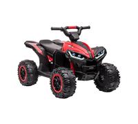 GarveeHome 12V Kids Electric Quad Bike Ride-On ATV - Battery Powered Toy Vehicle with Remote Control, 2 Speeds, LED Lights, Wireless Audio Link Music, Gradual Start, Treaded Tires, for Boys & Girls