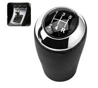 GarveeHome 1pc Leather and Plastic Gear Shift Knob for Mazda 3 Manual 5-Speed Shifter Lever, Ergonomic Design, Durable Wear-Resistant Material, Clear Gear Map, Comfortable Grip