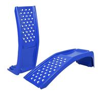 GarveeHome 2-Pack Steel Car Ramps - Heavy Duty 8000 lbs Capacity, Low Profile Drive-On Vehicle Lift, Wide Tire Access, Powder Coated Blue, Portable Stackable Service Ramps