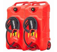 GarveeHome 2Pack 60L Fuel Caddy on Wheels with Pump and Siphon Hose