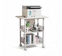 GarveeHome 3-Tier Industrial Mobile Printer Table with Storage Shelves