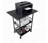 GarveeHome 3-Tier Industrial Mobile Printer Table with Storage Shelves