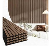 GarveeHome 3D Fluted Acoustic Wood Slat Wall Panel, 47.2x23.6x0.8 In, 4PCS | Modern Decorative Soundproof Solution Panels, Superior Noise Reduction, Easy Installation