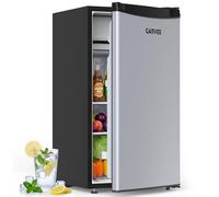 GarveeHome 92L Fridge, Under Counter Fridge, Energy-Efficient, 41 dB Quiet, Vegetable Drawer, 5 Temperature Settings (0-18°C), Reversible Door, Removable Shelves, For Kitchens, Offices, Bedrooms