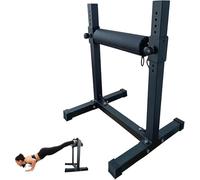 GarveeHome Adjustable Bulgarian Split Squat Stand - Heavy Duty Steel Construction - Ideal for Single Leg Squats, Lunges, Glute Bridges, Hip Thrusts - Home Gym Lower Body Strength Equipment - Red &